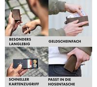 Slimpuro ZNAP Slim Wallet 12 Karten Münzfach 8,9 x 1,8 x 6,3 cm (BxHxT) RFID-Schutz
