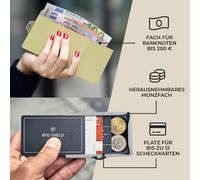 Slimpuro ZNAP Slim Wallet 12 Karten Münzfach 8,9 x 1,8 x 6,3 cm (BxHxT) RFID-Schutz