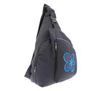 Sling Bag Hippie Goa Bodybag Schultertasche Flower Crossbody Messenger Rucksack L, Farbe:Schwarz/Blau