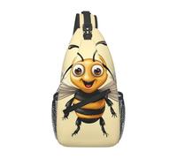 Sling Bags für Damen und Herren, Honigbienen-Rucksack, verstellbarer Gürtel, Bauchtasche, Bauchtasche für Reisen, Sport, Laufen, Wandern, Hüfttaschen, Schwarz, Einheitsgröße, Schwarz , Einheitsgröße