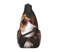 Sling Bags für Damen und Herren, niedlicher Beagle-Rucksack, verstellbarer Gürtel, Bauchtasche, Bauchtasche für Reisen, Sport, Laufen, Wandern, Hüfttaschen, Schwarz, Einheitsgröße, Schwarz ,