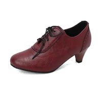Sling Pumps Damen,Frauen Europa Und Die Vereinigten Staaten AußEnhandel In FrüHling Und Sommer Tiefe Mund Gebunden Mit Die Feste Farbe Schuhe Retro Blumen Frauen Schuhe