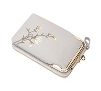 Sling Purse PU Leather, Small Women Wallet With Shoulder Strap For Gym Hiking Running, Summer Travel Passport Bag For Teen Girls And Casual Outings, Multi Purpose Use, 4.33x1.97x7.09 In, grau, Refer