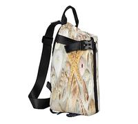 Sling Rucksack, Brusttasche, Sonnenblumenmuster, Diebstahlschutz, Umhängetasche, Tagesrucksack, Outdoor, Sport, Reisen, Wandern, für Damen und Herren, Seestern Muschel Sandy Beach, Crossbody Backpack