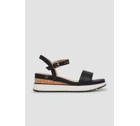 s.Oliver Damen Sandalen mit Keilabsatz Vegan, Schwarz (Black), 40 EU