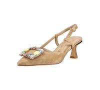 Slingpumps ALMA EN PENA "ALMA EN PENA Pumps Veloursleder", Damen, Gr. 38, beige (sand), Veloursleder, Schuhe Slingpumps (55383821-38) sand