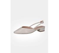 Slingpumps aus echtem Leder weiß 6,5