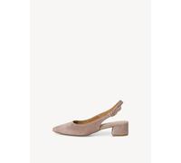 Tamaris Damen Sling Pump mit Blockabsatz Leder, beige, 36 EU