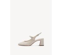 Tamaris Damen-Slingpumps IVORY PATENT mit Blockabsatz Größe 41