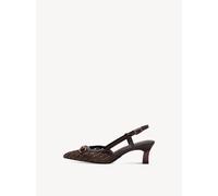 Tamaris Damen Sling Pump mit Stilettoabsatz, braun, 41 EU