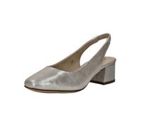 Slingpumps CAPRICE "Caprice Pumps Leder", Damen, Gr. 37, beige (taupe), Leder, Schuhe Slingpumps (29198057-37) taupe