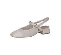 Slingpumps CAPRICE "Caprice Pumps Leder/Textil", Damen, Gr. 38,5, vanilla, Leder, Textil, Schuhe Slingpumps (37434638-38,5) vanilla