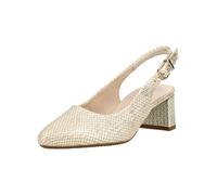 Slingpumps GABOR COMFORT "Gabor Comfort Pumps Leder", Damen, Gr. 38,5, gold, Leder, Schuhe Slingpumps (96857145-38,5) gold