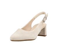 Slingpumps GABOR COMFORT "Gabor Comfort Pumps Veloursleder", Damen, Gr. 39, creme, Veloursleder, Schuhe Slingpumps (35517819-39) creme