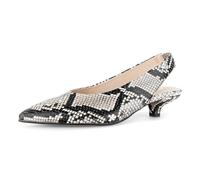 Slingpumps GABOR, Damen, Gr. 39, natur, schwarz, Kalbsleder, Reptilienprägung, Schuhe Slingpumps, Trichterabsatz, Businesschuh, Festtagsschuh in Snake-Optik (98669350-39) natur, schwarz