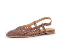 Slingpumps GABOR, Damen, Gr. 42, kaffee, Ziegenleder, Flechtoptik, Schuhe Slingpumps, Blockabsatz, Sommerschuh in modischer Flechtoptik (55012166-42) kaffee