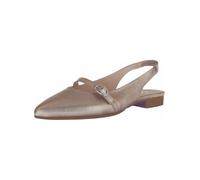 Slingpumps GABOR "Gabor Ballerinas Leder", Damen, Gr. 38,5, puder, Leder, Schuhe Slingpumps (56938041-38,5) puder