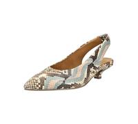 Slingpumps GABOR "Gabor Pumps Leder", Damen, Gr. 40,5, blau, beige, Leder, Schuhe Slingpumps (62514302-40,5) blau, beige