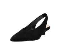 Slingpumps GABOR "Gabor Pumps Veloursleder", Damen, Gr. 40,5, schwarz, Veloursleder, Schuhe Slingpumps (45916461-40,5) schwarz
