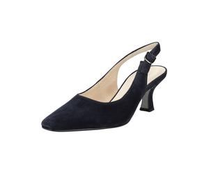 Slingpumps GABOR "Gabor Pumps Veloursleder", Damen, Gr. 42, blau (dunkelblau), Veloursleder, Schuhe Slingpumps (19006218-42) dunkelblau