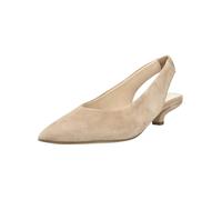 Slingpumps GABOR "Gabor Pumps Veloursleder", Damen, Gr. 43, sand, Veloursleder, Schuhe Slingpumps (71749266-43)