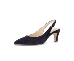 Slingpumps GABOR "Slingpumps", Damen, Gr. 37,5, schwarz (blau), Schuhe Slingpumps (30926624-37,5) blau