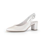 Gabor Damen Slingpumps, Frauen Absatzschuhe,Heels,hochhackige Schuhe,stoeckelschuhe,Ausgehschuhe,Abendschuhe,Court Shoes,Off-White,37.5 EU / 4.5 UK