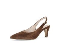 Gabor Damen Slingpumps, Frauen Pumps,Basic,Derby,Silber,grau,beige,Lack,braun,klassisch,f,Komfort-Mehrweite,modisch,gesund,Cacao,37 EU / 4 UK