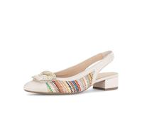 Gabor Sling Pumps offwhite bunt ZickZack 81.526.40 - Größe 37