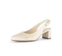 Slingpumps GABOR COMFORT "Gabor Comfort Pumps Leder", Damen, Gr. 38, gold, Leder, Schuhe Slingpumps (96857145-38) gold