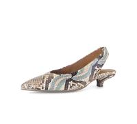 Slingpumps GABOR "Slingpumps Leder Reptiloptik", Damen, Gr. 38, multicolour, Schuhe Slingpumps (91411257-38) multicolour