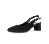 Slingpumps GABOR COMFORT "Gabor Comfort Pumps Veloursleder", Damen, Gr. 38, schwarz, Veloursleder, Schuhe Slingpumps (33597050-38) schwarz