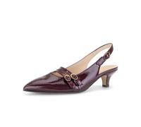 Slingpumps GABOR "Gabor Pumps Leder", Damen, Gr. 39, rot (bordeaux), Leder, Schuhe Slingpumps (78661444-39) bordeaux