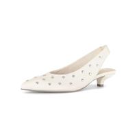 Slingpumps GABOR "Slingpumps Glattleder", Damen, Gr. 38, beige, Schuhe Slingpumps (59051527-38) beige