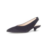 Slingpumps GABOR "Slingpumps Rauleder", Damen, Gr. 37,5, blau, Schuhe Slingpumps (79252741-37,5) blau