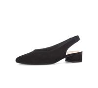 Slingpumps GABOR "Slingpumps Rauleder", Damen, Gr. 44, schwarz, Schuhe Slingpumps (85392854-44)