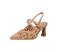 Slingpumps HISPANITAS "Hispanitas Pumps Leder/Textil", Damen, Gr. 41, camel, Leder, Textil, Schuhe Slingpumps (95891912-41) camel