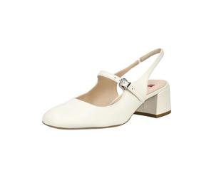 Slingpumps HÖGL "Högl Pumps Glattleder", Damen, Gr. 39, weiß (creme), Glattleder, Schuhe Slingpumps (49422703-39) creme
