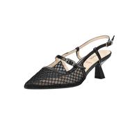 Slingpumps NERO GIARDINI "Nero Giardini Pumps Leder/Textil", Damen, Gr. 38, schwarz, Leder, Textil, Schuhe Slingpumps (76545921-38) schwarz