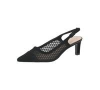 Slingpumps PETER KAISER "Peter Kaiser Pumps Leder/Textil", Damen, Gr. 38,5, schwarz, Leder, Textil, Schuhe Slingpumps (99018605-38,5) schwarz