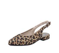 Slingpumps RIEKER, Damen, Gr. 39, leo, Nubuklederimitat, Schuhe Slingpumps, Sommerschuh, Sabot mit elastischem Textileinfass (76693531-39) leo