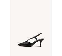 Tamaris Damen Sling Pump mit Stilettoabsatz Leder, schwarz, 40 EU