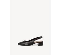 Tamaris Damen Sling Pump mit Blockabsatz Leder, schwarz, 41 EU