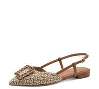 Tamaris Damen Sling Pump mit Blockabsatz, beige, 37 EU