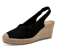 Slingpumps TAMARIS, Damen, Gr. 37, schwarz, Textil, Schuhe Slingpumps, Keilabsatz, Plateau, Sandale, Sommerschuh, in schmaler Form (17495463-37) schwarz