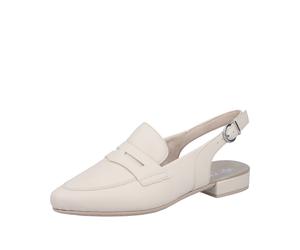 Slingsandale RIEKER, Damen, Gr. 38, creme, Lederimitat, unifarben, Schuhe, Sabot, Sommerschuh, Blockabsatz, mit verstellbarem Riemchen (93338027-38) creme