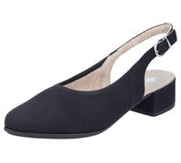 Slingsandale RIEKER, Damen, Gr. 42, schwarz, Nubuklederimitat, festlich, Schuhe, Sommerschuh, Festtagsschuh, Blockabsatz, mit Riemchen (25174160-42) schwarz