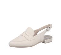 Slingsandale RIEKER, Damen, Gr. 43, creme, Lederimitat, unifarben, Schuhe, Sabot, Sommerschuh, Blockabsatz, mit verstellbarem Riemchen (93338027-43) creme