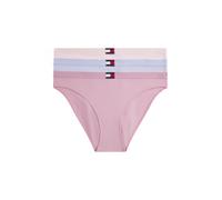 Slip "3 PACK BIKINI (EXT.SIZES)", Damen, Gr. M (38), 3 Stk., lila, mystic orc, light pink, Jersey, Obermaterial: 95% Baumwolle, 5% Elasthan, TOMMY HILFIGER UNDERWEAR, körpernah, Unterhosen Slip, Logo