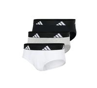 adidas Herren 3er-Pack Slips Active Flex Cotton – Baumwolle, mit Logo – Weiß/Grau M